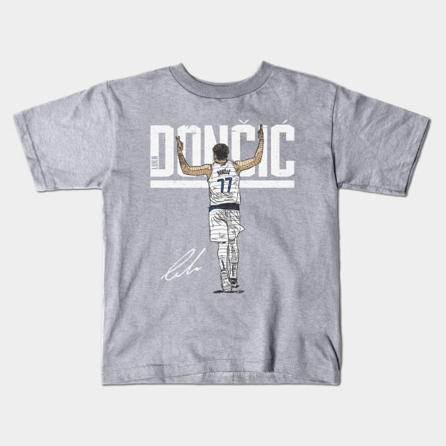 Luka Doncic Dallas Hyper Kids T-Shirt by MASTER_SHAOLIN